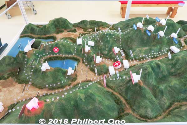 Lake Yogo Tourist Center exhibition space had a model of Mt. Shizugatake.
Keywords: shiga nagahama lake yogo