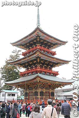 Narita-san's Three-story Pagoda, an Important Cultural Property
Keywords: chiba narita narita-san temple Shingon Buddhist pagoda japantemple
